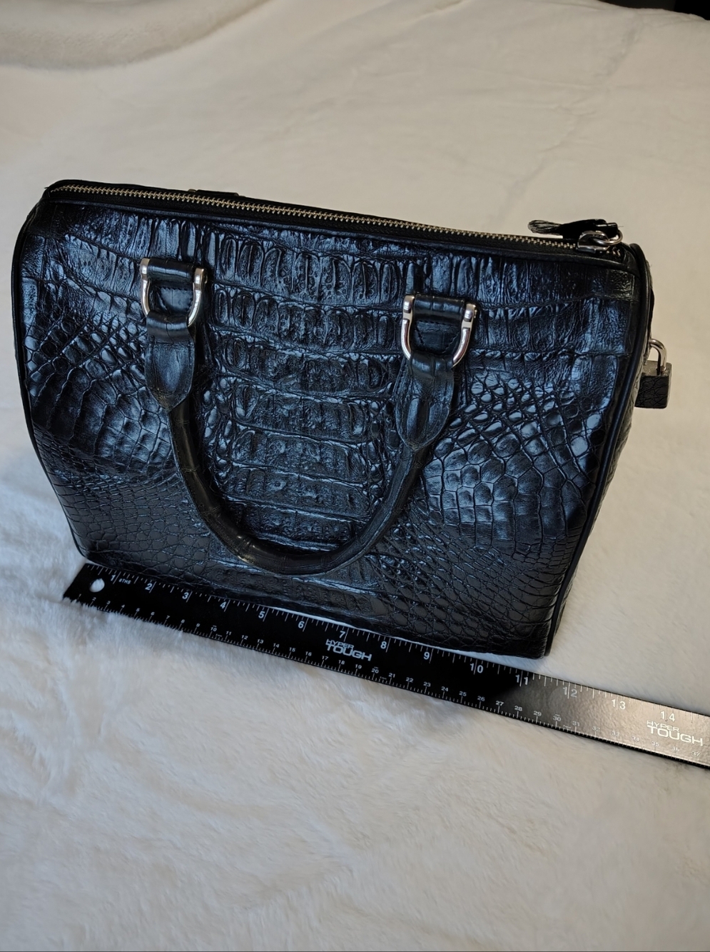 Genuine Crocodile Satchel Bag - Picture 9 of 11
